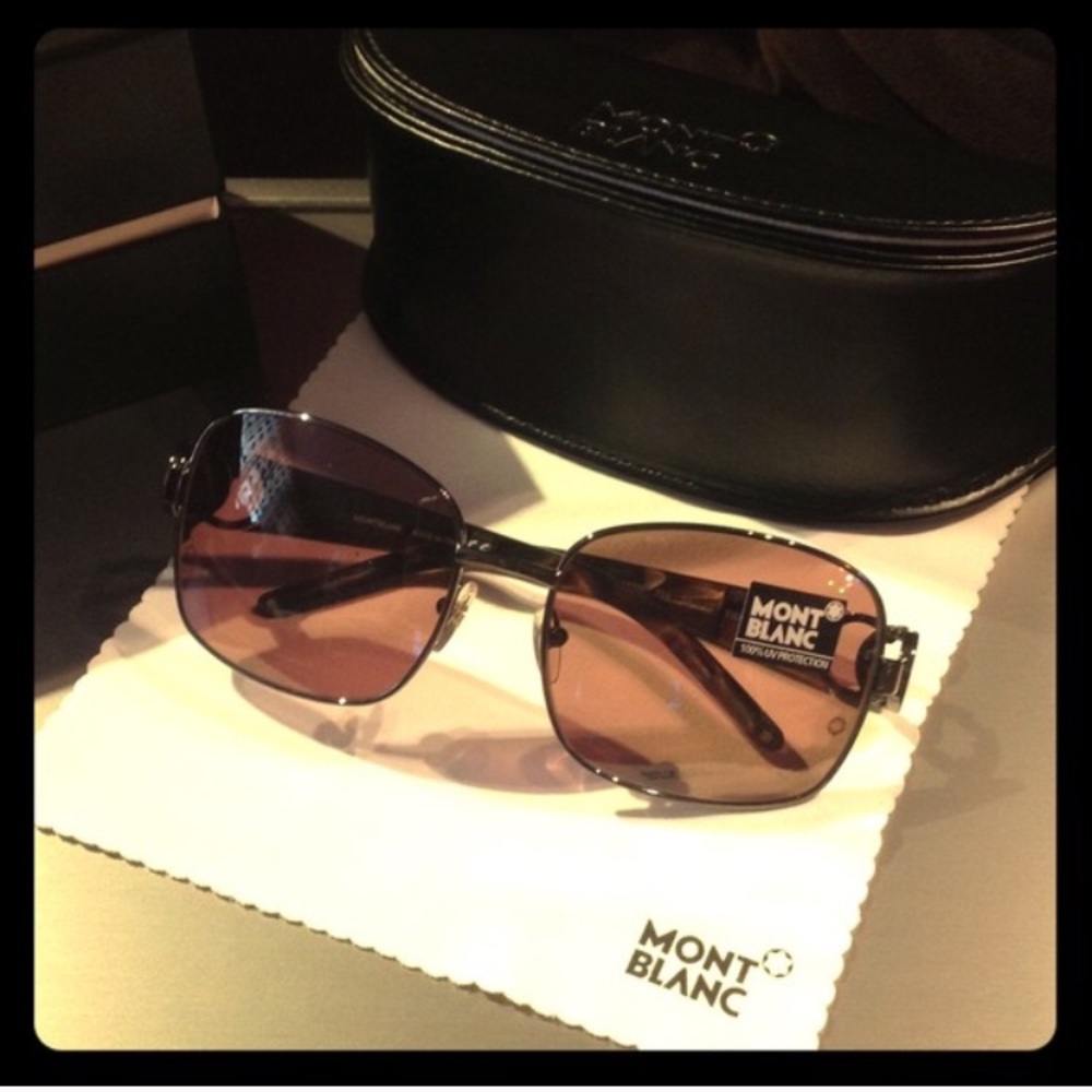 AUTHENTIC! MONT BLANC SUNGLASSES 169S SILVER - Picture 5 of 6